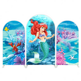 Mermaid arch Birthday Party Arch Backdrop Wall Cloth Cover